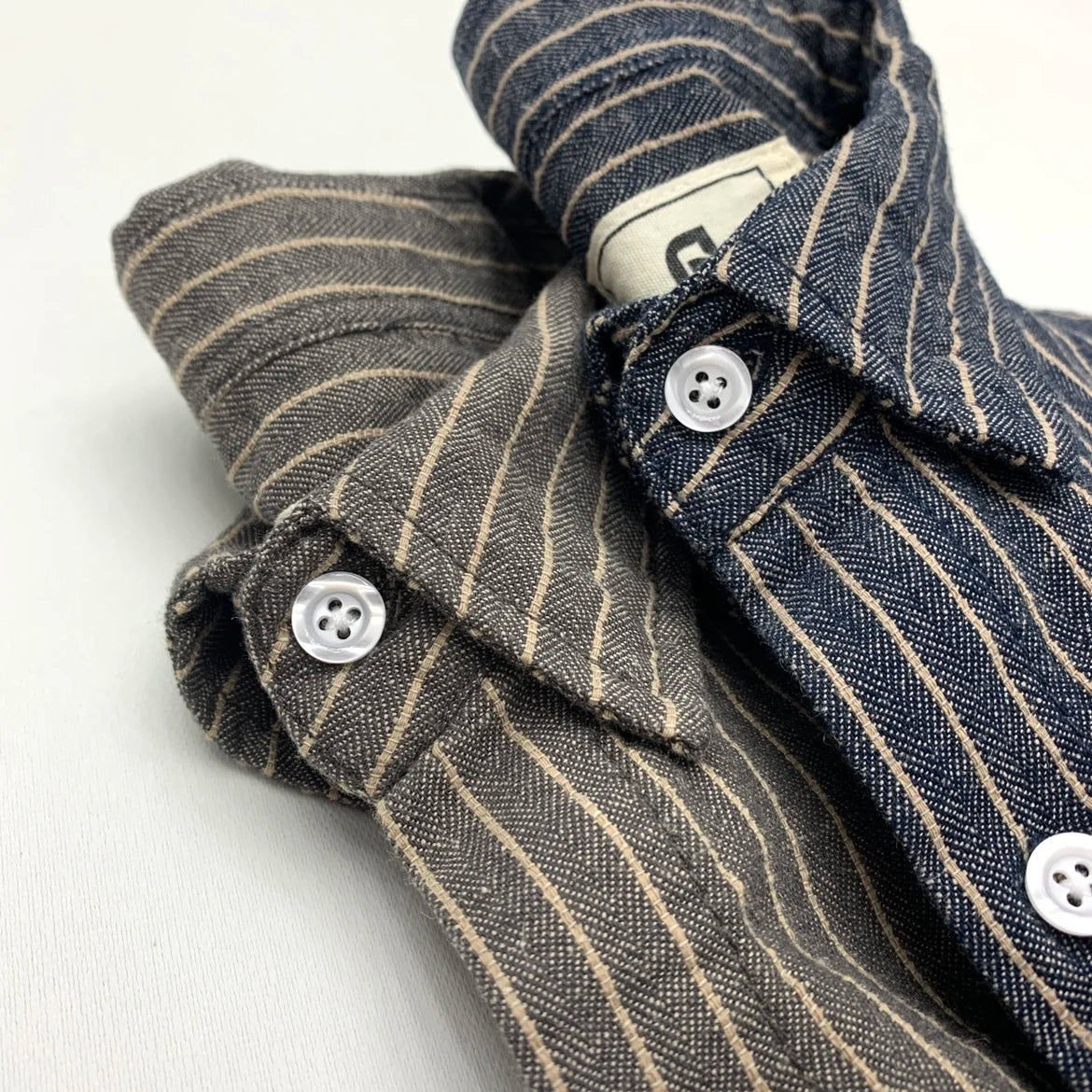 Cotton Linen Striped Loose Shirt