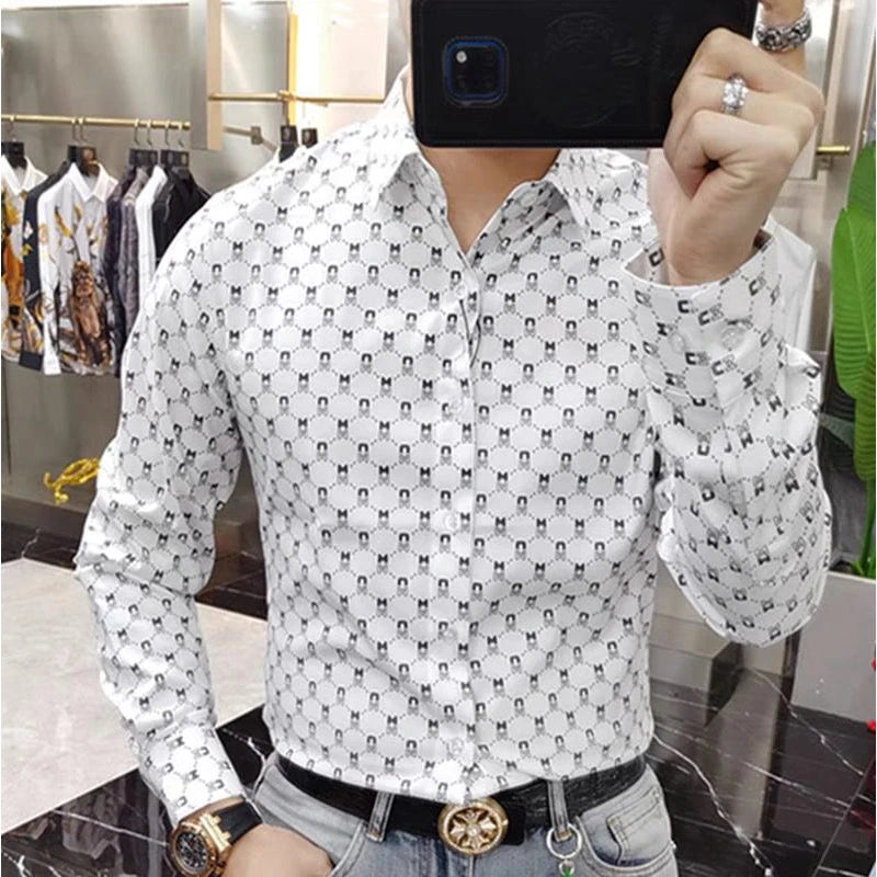 Casual Fashion Geometric Printed Shirt