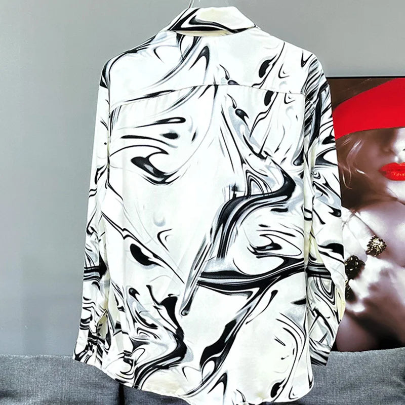 Solid Art Printed Ink Shirt