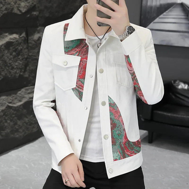 Jacquard Patchwork Polyester Jacket