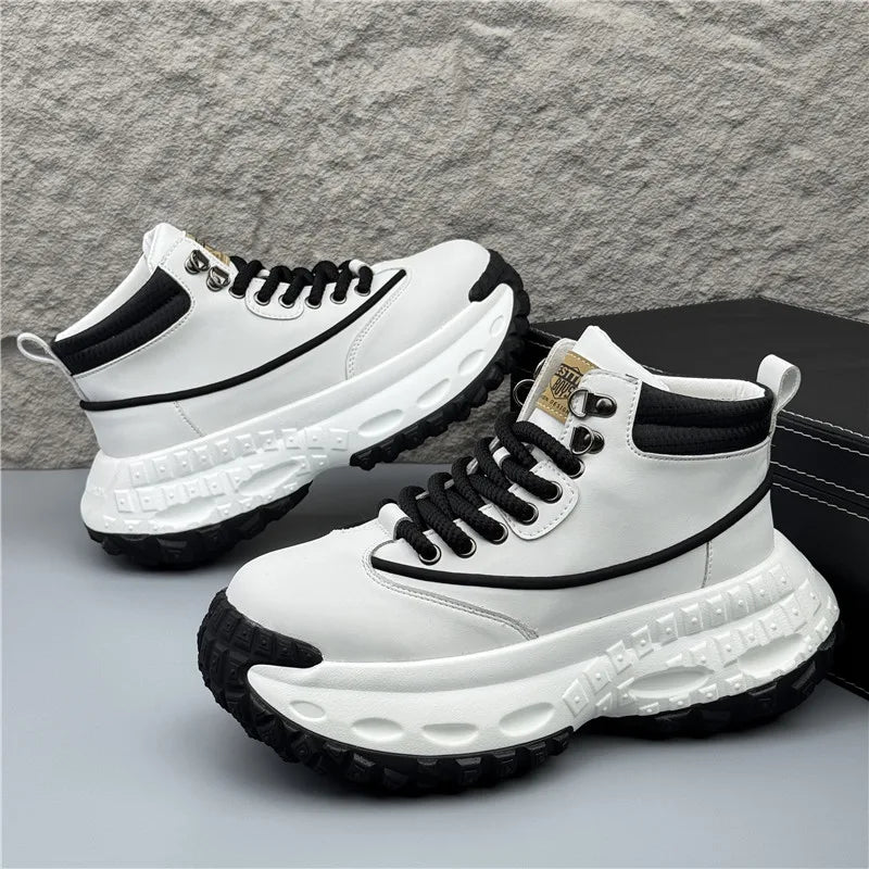 Chunky Sole High Top Casual Sneakers