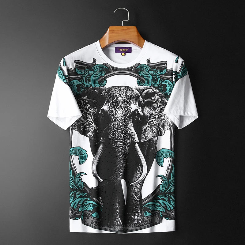 Elephant Full Print Broadcloth T-Shirt