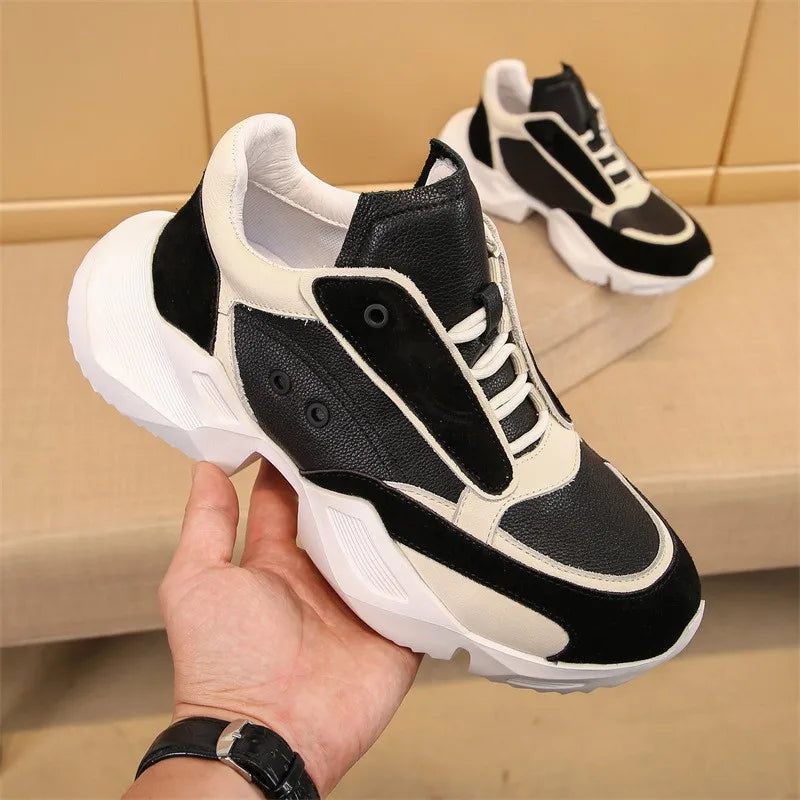 Mixed Colors Design Thick Bottom Casual Sneakers