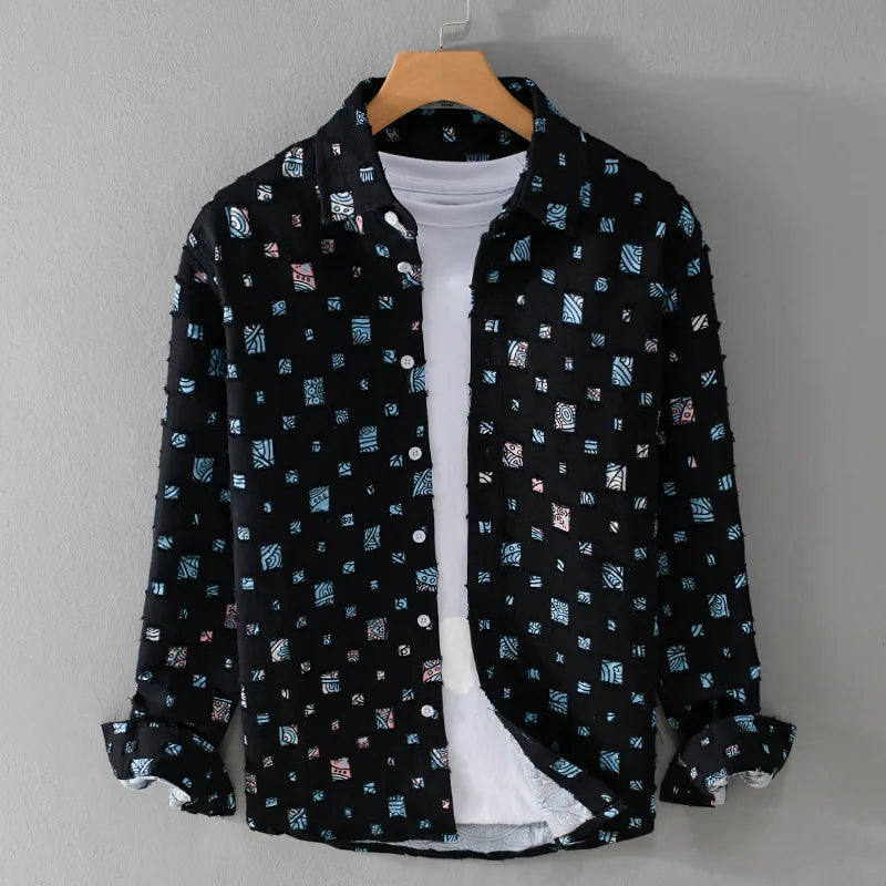 Street Fashion Printed Patchwork Shirt