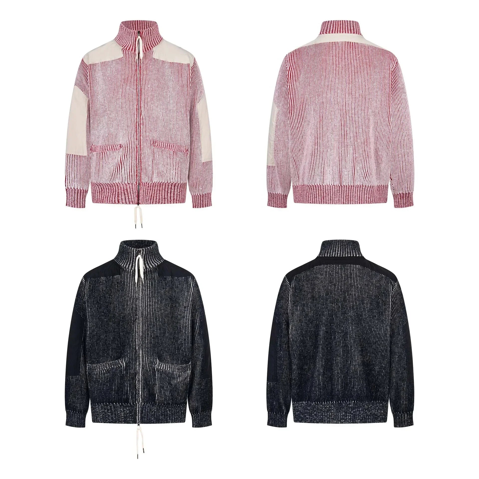 Dyed Patchwork Color Block Cardigan