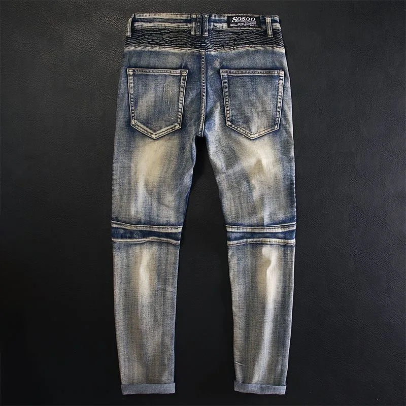 Distressed Moto Sculpt Jeans