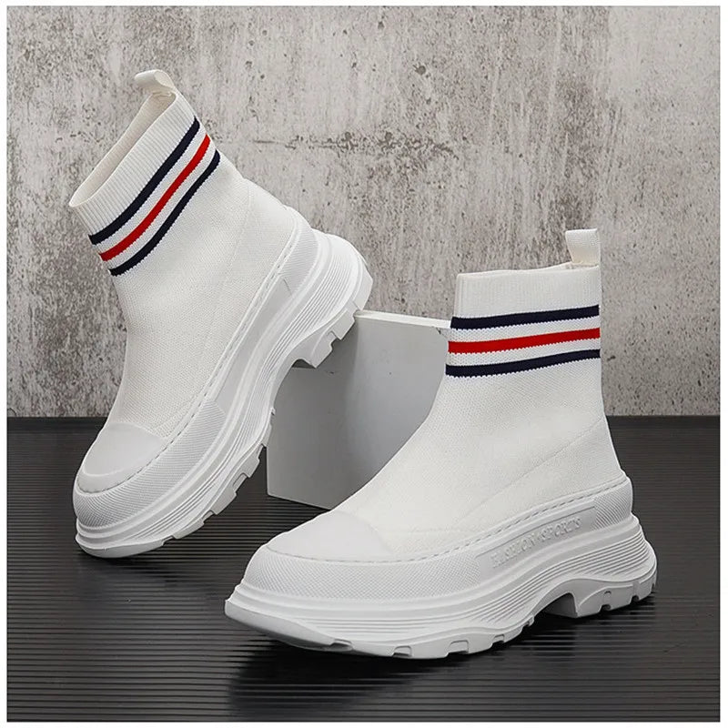 Breathable Mesh High-Top Socks Sneakers
