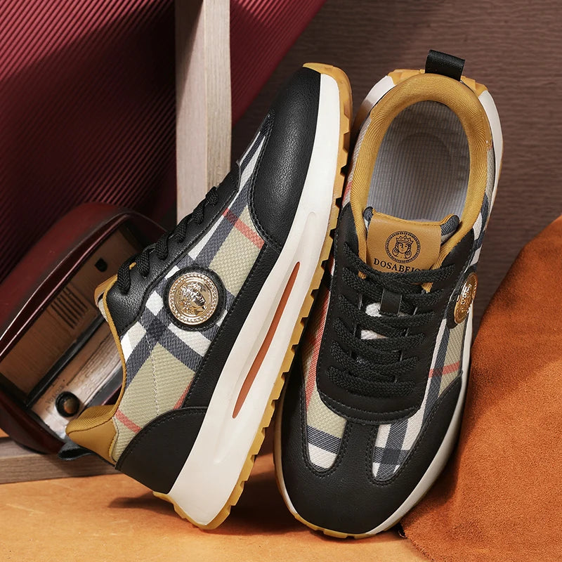 Monarch Plaid Street Style Sneakers