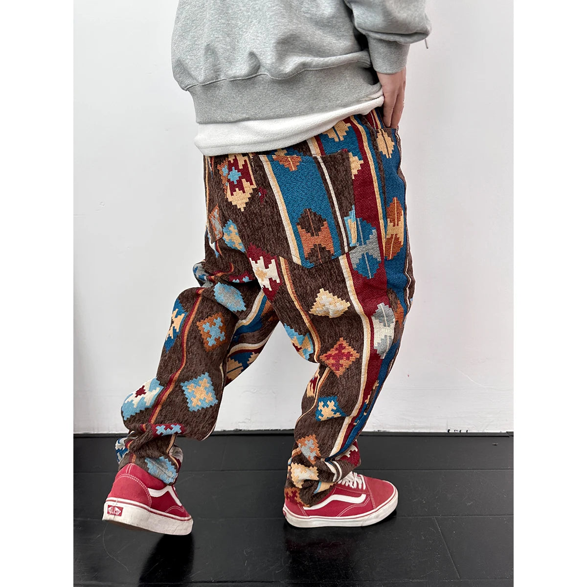 Streetwear Geometric Pattern Casual Pants