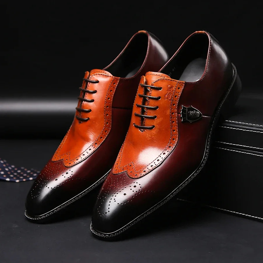 Luxury Classic Brown Men's Oxford Shoes