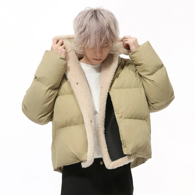 Fake Two-piece Style Single Breasted Parka