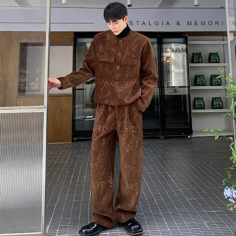 Woolen Thickened Jacket Pants Set