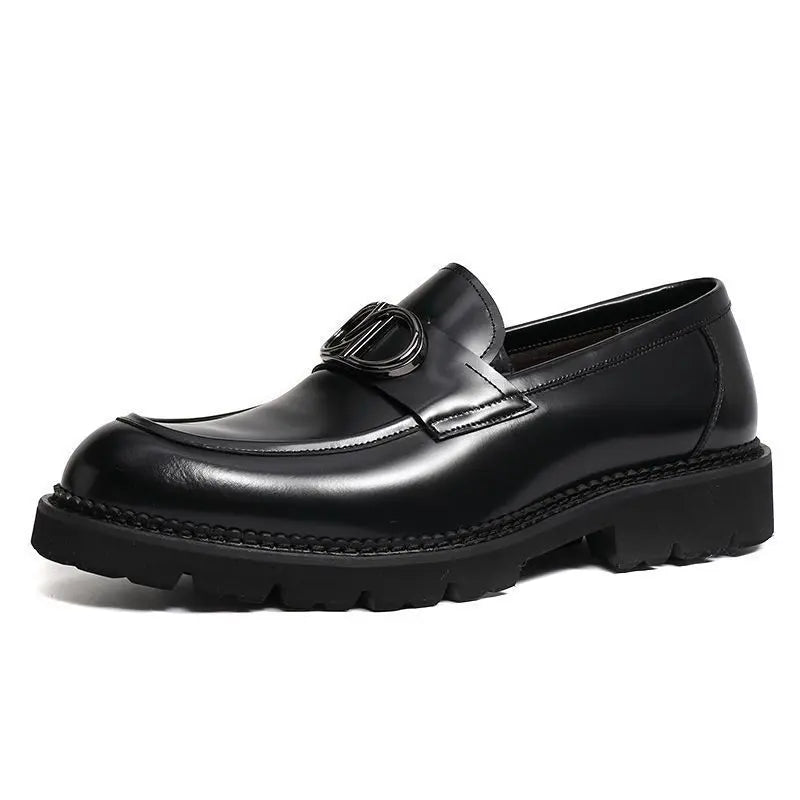 Thick Sole Breathable Genuine Leather Loafers