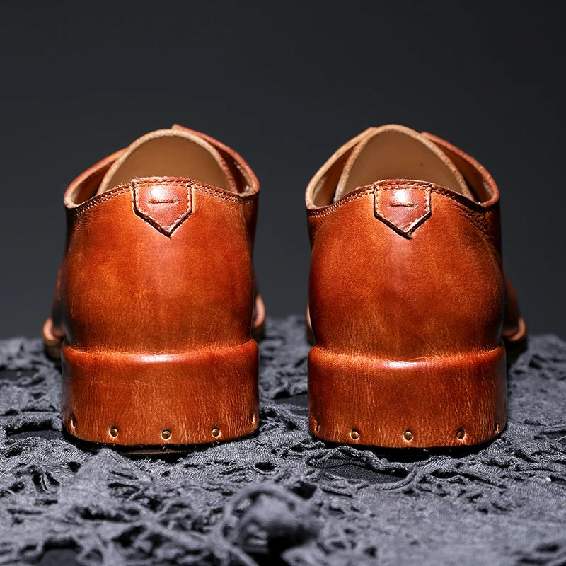 Goodyear-Welted Vintage Leather Derby Shoes