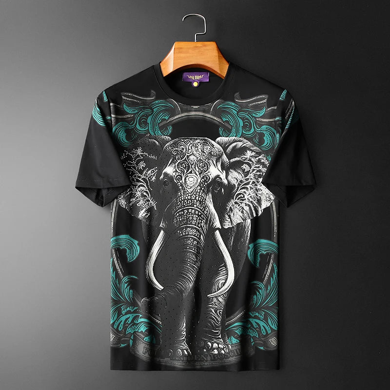 Elephant Full Print Broadcloth T-Shirt