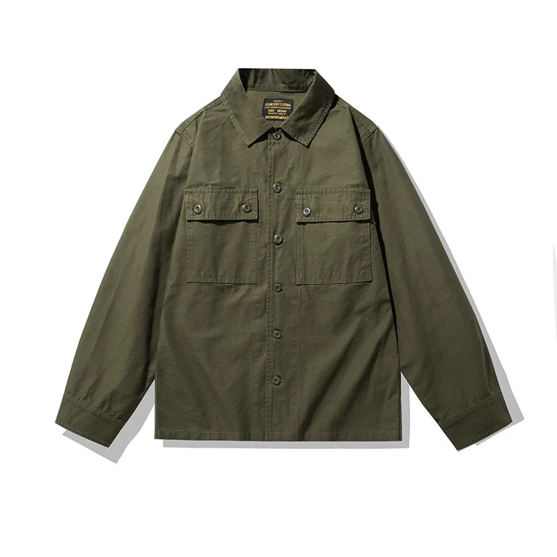 Stripe Camouflage Cargo Shirt