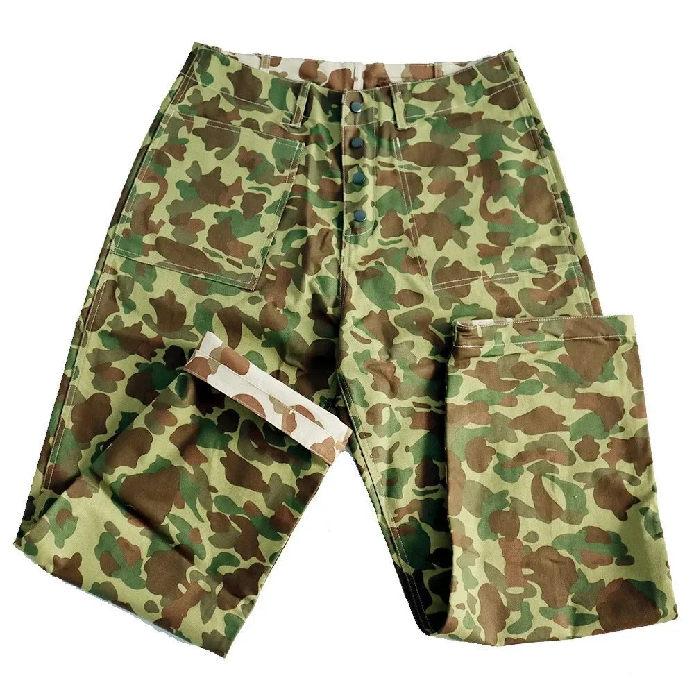 Camouflage Tactical Straight Retro Pants