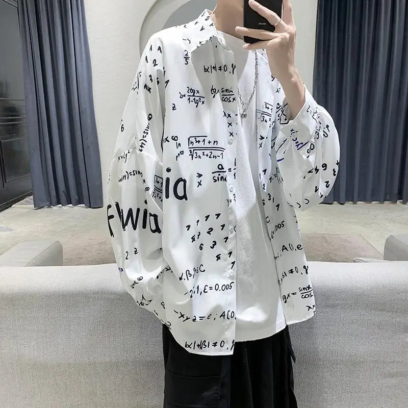 Streetwear Casual Printed Loose Shirt