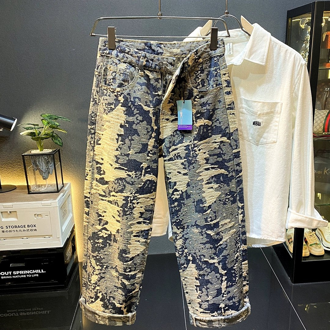 Streetwear Retro Straight Fit Men's Jeans