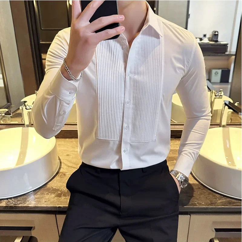 Single Breasted Slim Fit Dress Shirt