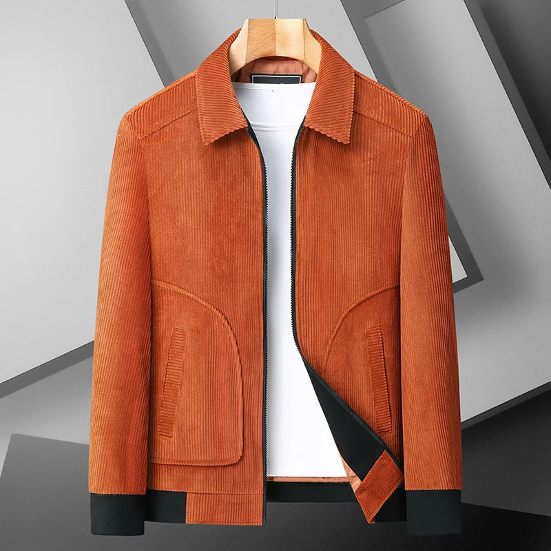 Casual Solid Corduroy Fit Jacket