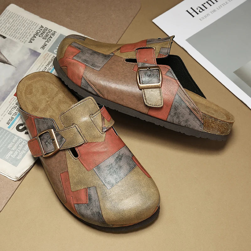 Architect Patch Leather Slip-On Shoes