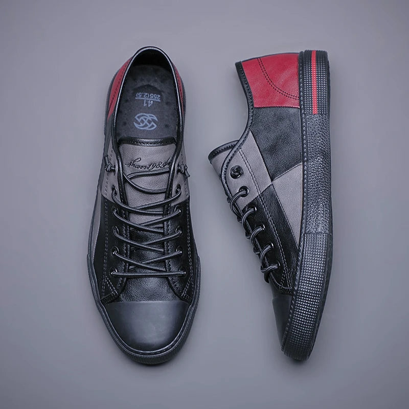 Low-Top Casual PU Leather Sneakers