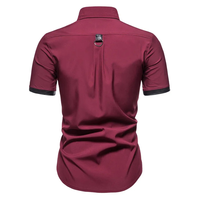 Gothic Rivet Short Sleeve Men's Shirt