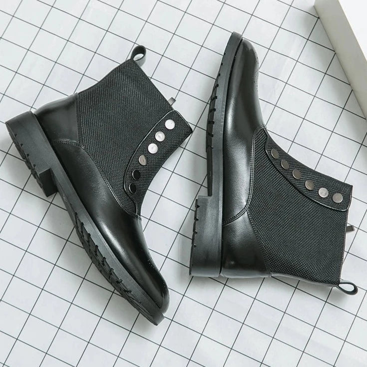 High-Top Breathable Round Toe Boots