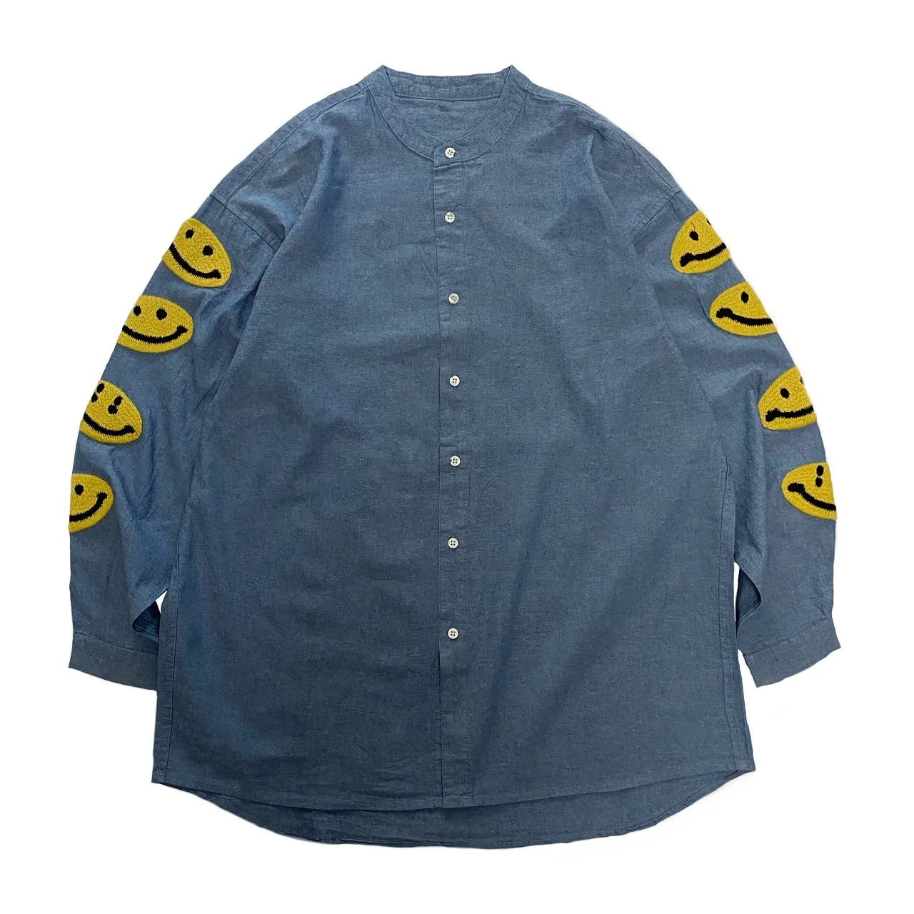 Smiley Faces Patchwork Cotton Shirt