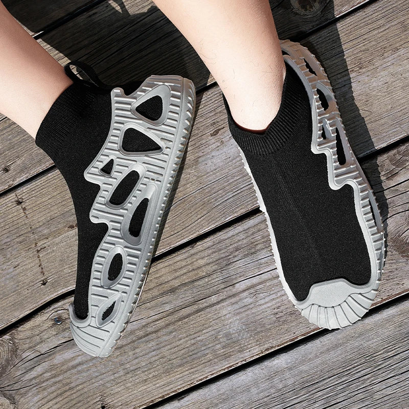 Casual Solid Stretch Fabric Sneakers