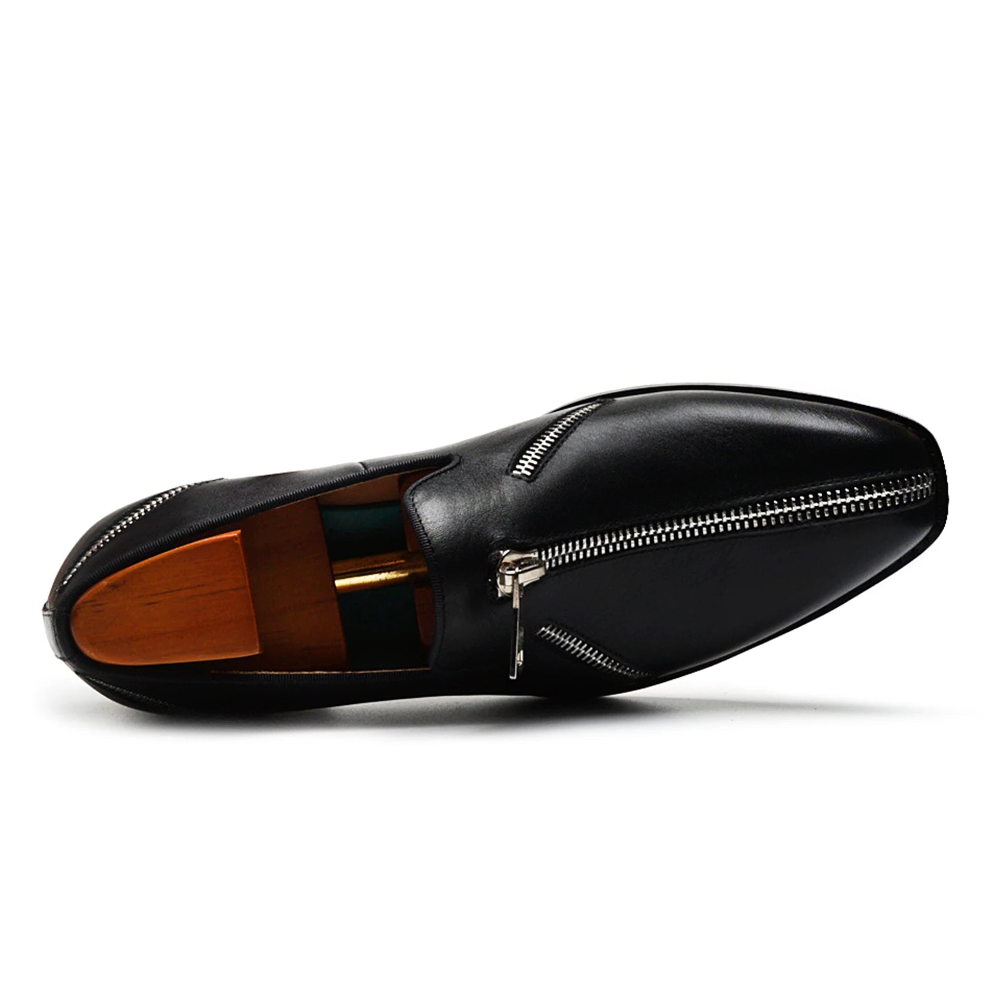 Red Bottom Zipper Decoration Men's Shoes