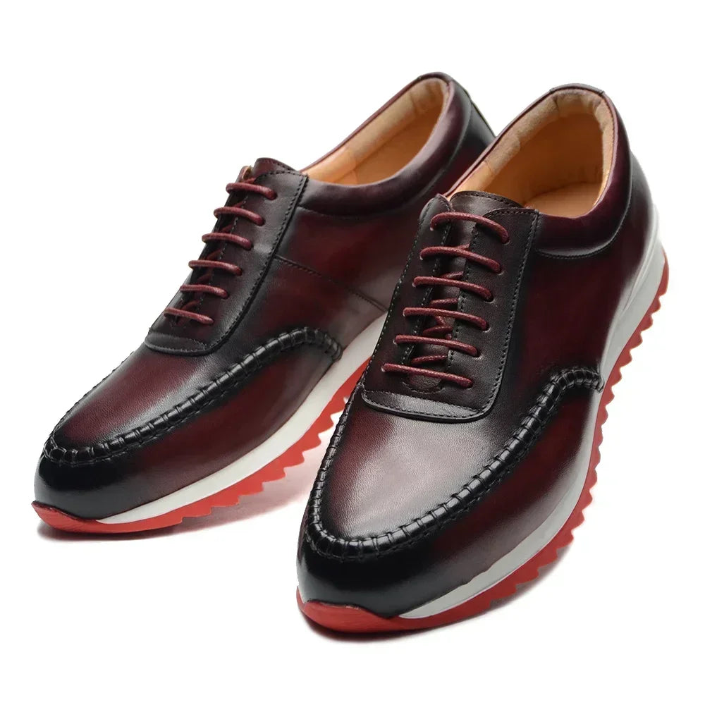 Red Sole Genuine Leather Men's Shoes