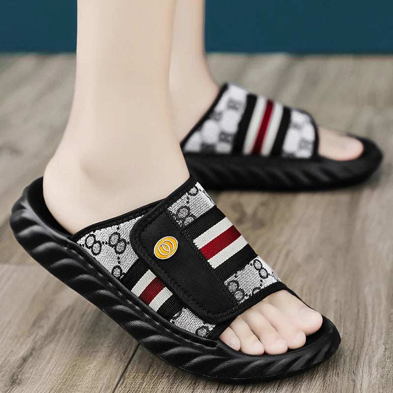 Non-Slip Soft PU Leather Slippers