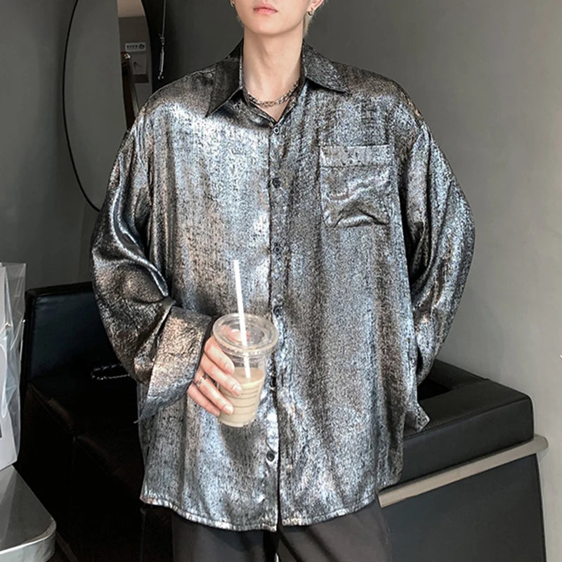 Bright Reflective Loose Long Sleeved Shirt