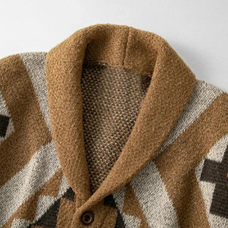 Premium Geometric Graphics Cardigan