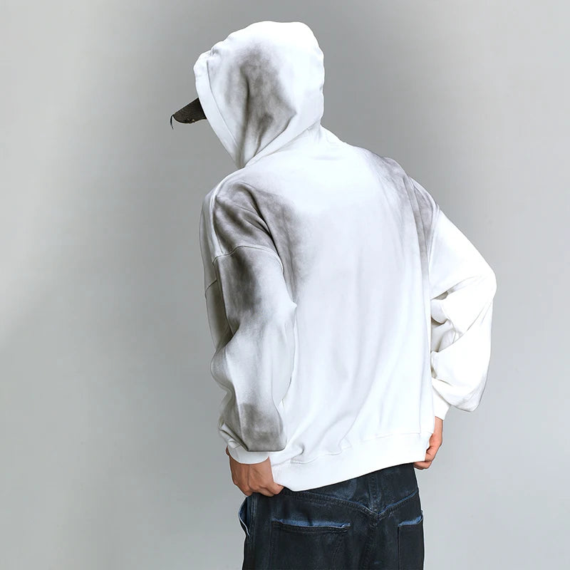 Vintage Spray Painted Cotton Polyester Hoodie