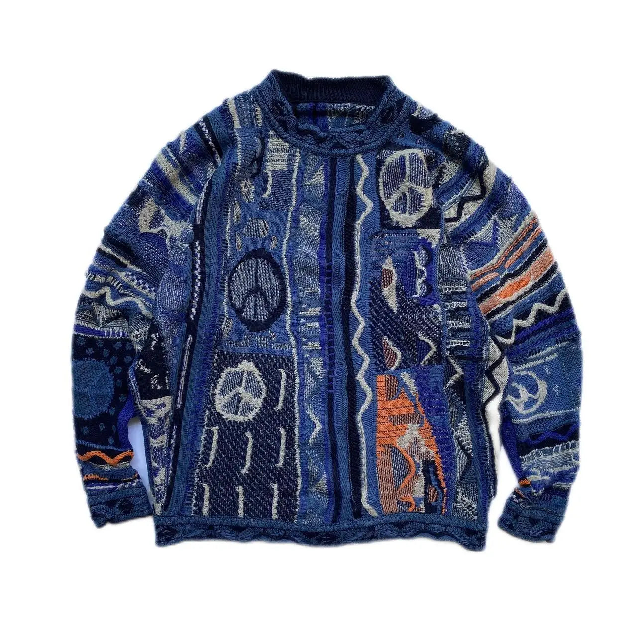 Abstract Pattern Woolen Acrylic Sweater