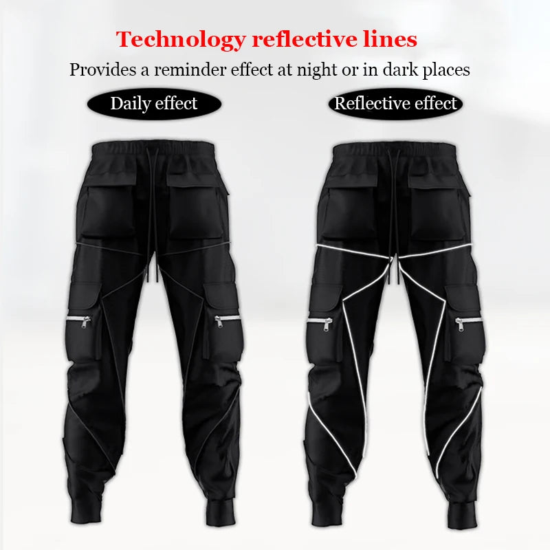 Tactical Multi-pocket Reflective Cargo Pants