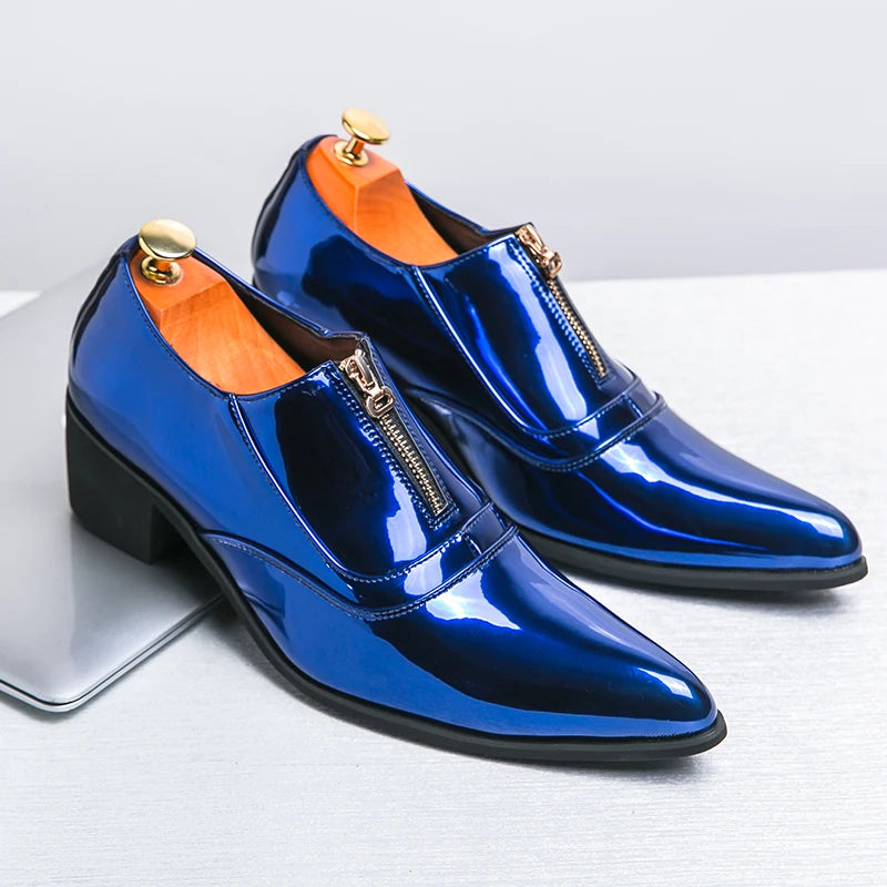 Pointed Toe Zipper Dress Shoes