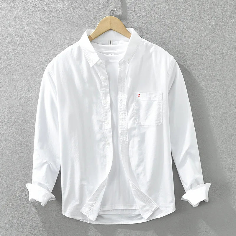 Casual Single Pocket Baggy Shirt