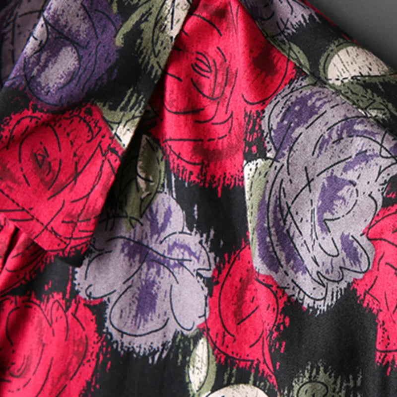 Rose Floral Printed Pattern Shirt