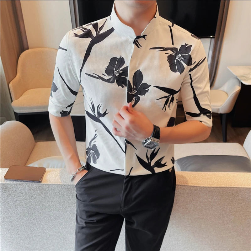 Floral Medium Sleeved Casual Shirt