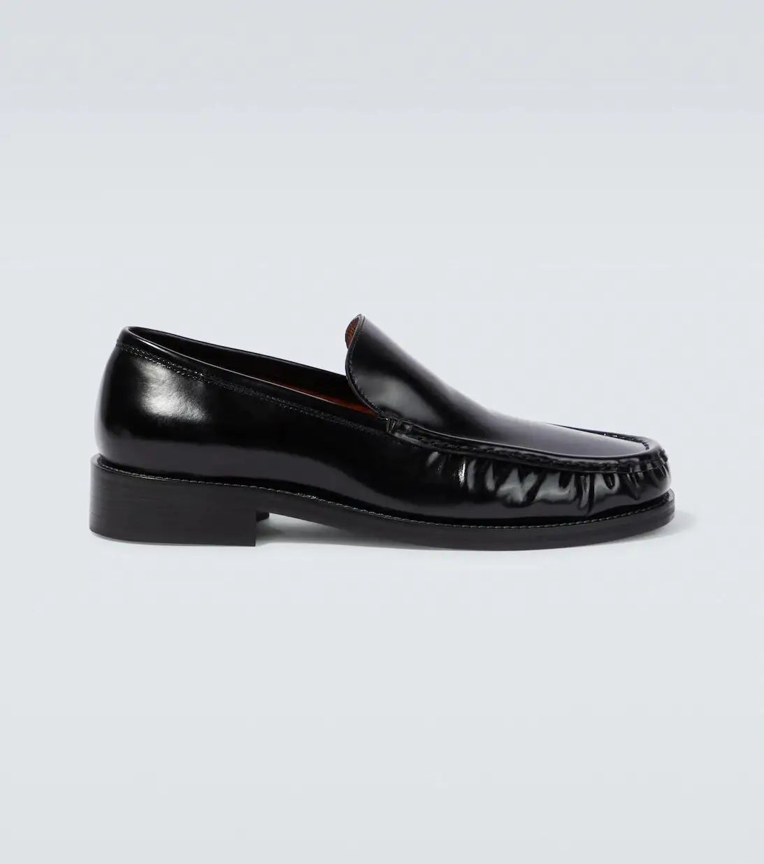 Pleated Design Casual Black Loafers