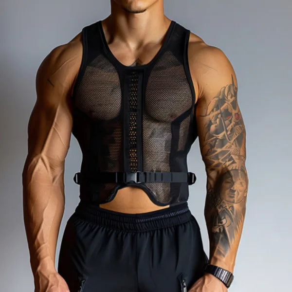 Sexy Mesh Breathable Sports Vest