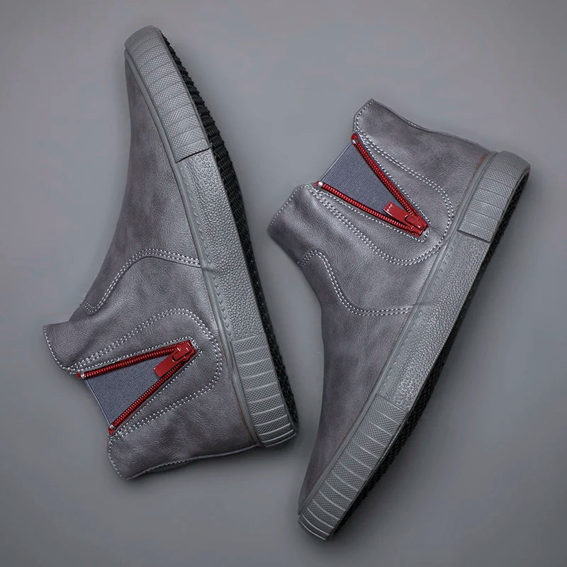 Casual Fashion Leather High Top Boots