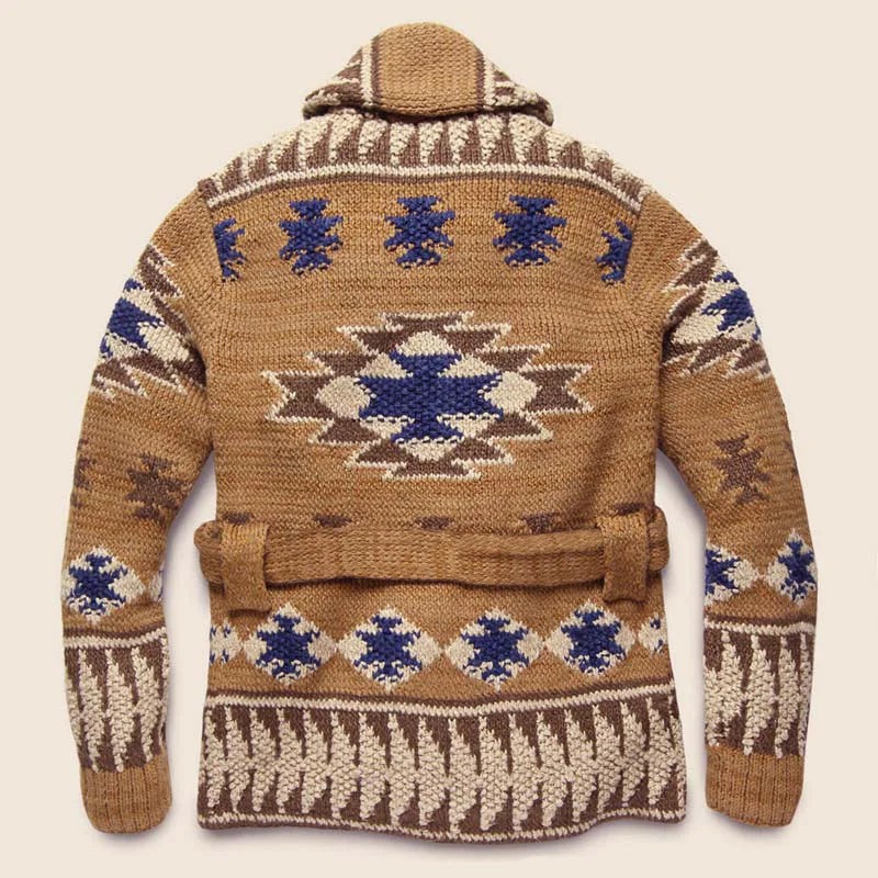 Retro Classic Tribal Pattern Knit Cardigan