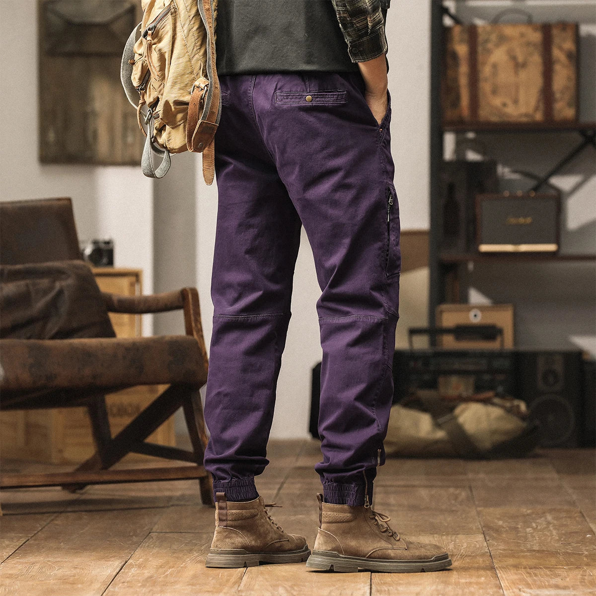 Solid Casual Jogger Fit Ankle Pants