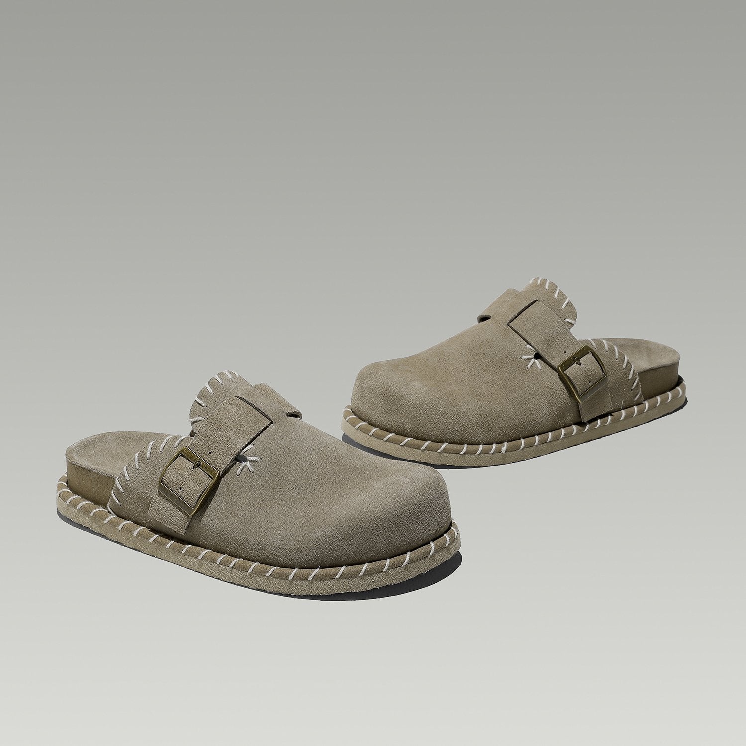 Buckle Decor Solid Mules Shoes
