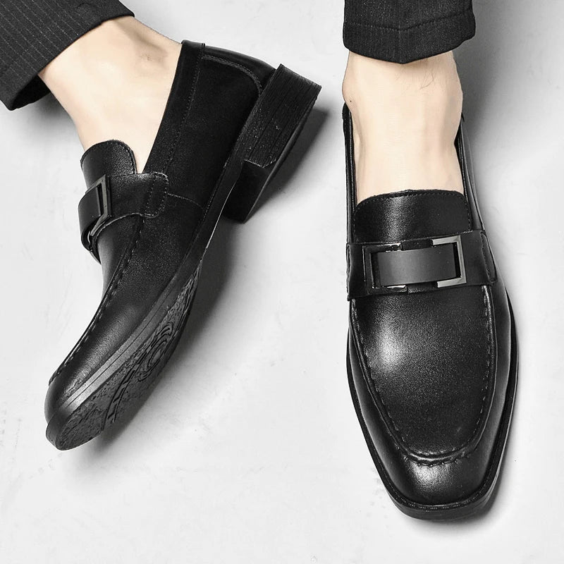 Polished Leather Business Loafers